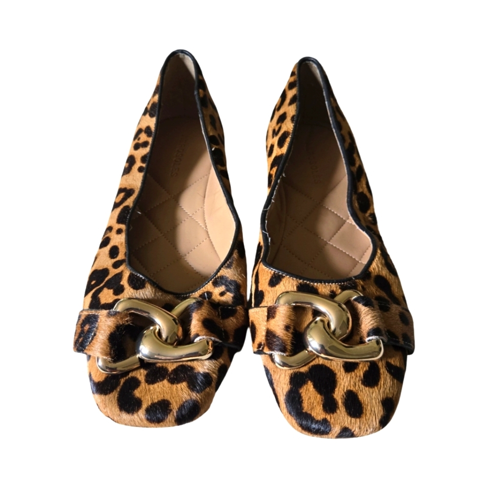 Aerosoles leopard Print Flats with Gold Accent - Picture 1 of 2